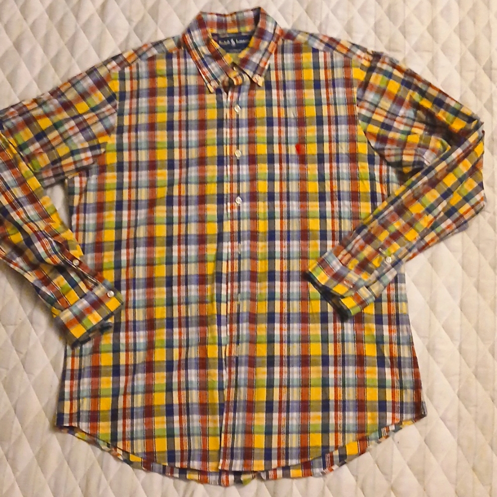 (PRE-OWNED) MEN'S VINTAGE RALPH LAUREN POLO LONG SLEEVE SHIRT